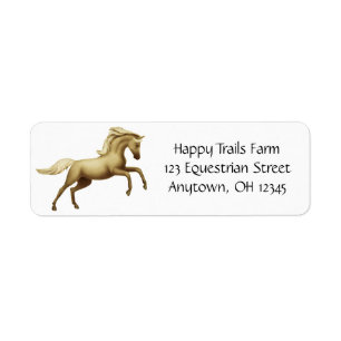 Élevage Palomino Horse Étiquette