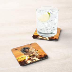 Elf aux dessous de verre de boissons de crépuscul