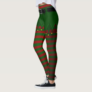 Elf Costume Leggings Noël Elf Pantalons