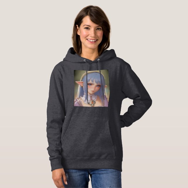 ELF GIRL ART LADIES FILLES sweat - shirts à capuch (Devant entier)