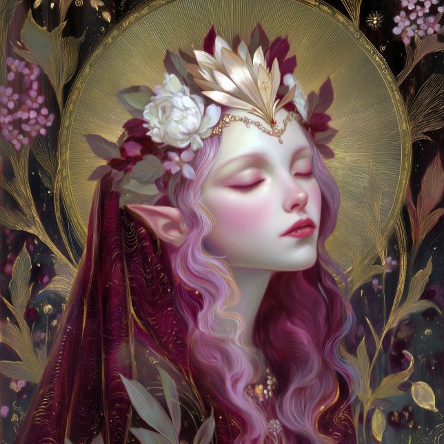Elf Goddess Queen Fantasy Art Poster (Créateur téléchargé)