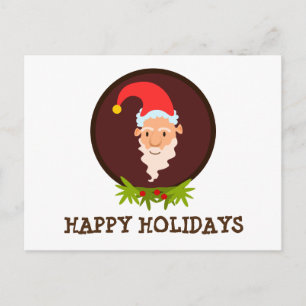Elf Portrait Happy Holidays Carte postale