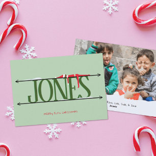 Elf Shenanigans Nom Signer Photo Carte de Noël