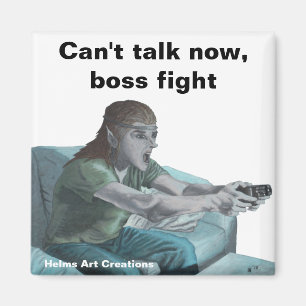 Elf Video Gamer Jouer Jeux Vidéo Magnet Imaginaire