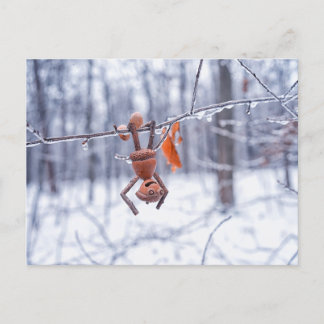 Elfe de maïs en hiver gelé - carte postale hiverna