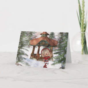 Elfe de Noël au pôle Nord Carte de voeux