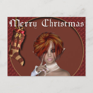 Elfe de Noël - Redhead Design1 - Carte postale Ima