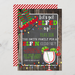 Elfed Up Elfin Invitation de fête de Noël
