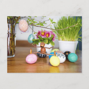 Elfes de maïs avec oeufs de Pâques Carte postale d
