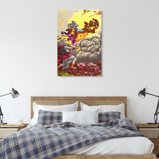 Elijah Ascend au Ciel Toile Enveloppée (Insitu(Chambre))