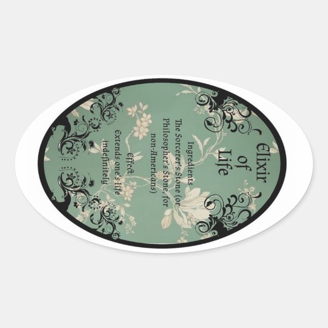 Elixir du étiquette de potion de vie (Devant)