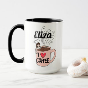 Eliza adore la tasse de café