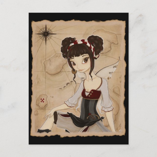 Elizabeth - Carte postale de pirate fée (Devant)