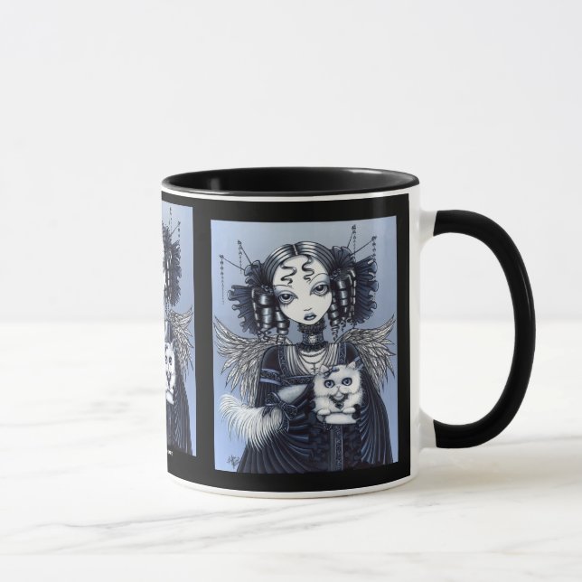 Elizabeth et tasse d'ange de chat persan de Vega (Droite)