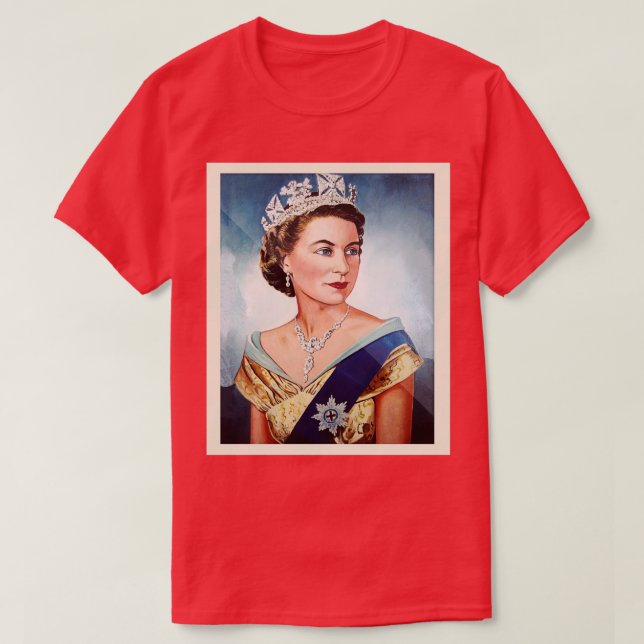 Elizabeth II x Vive la reine classique T-shirt (Design devant)