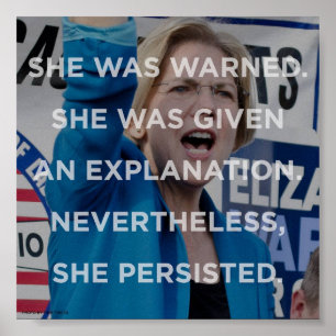 Elizabeth warren néanmoins elle a persisté poster