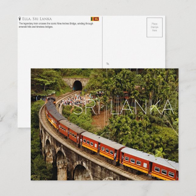 Ella, carte postale de voyage au Sri Lanka (Devant / Derrière)