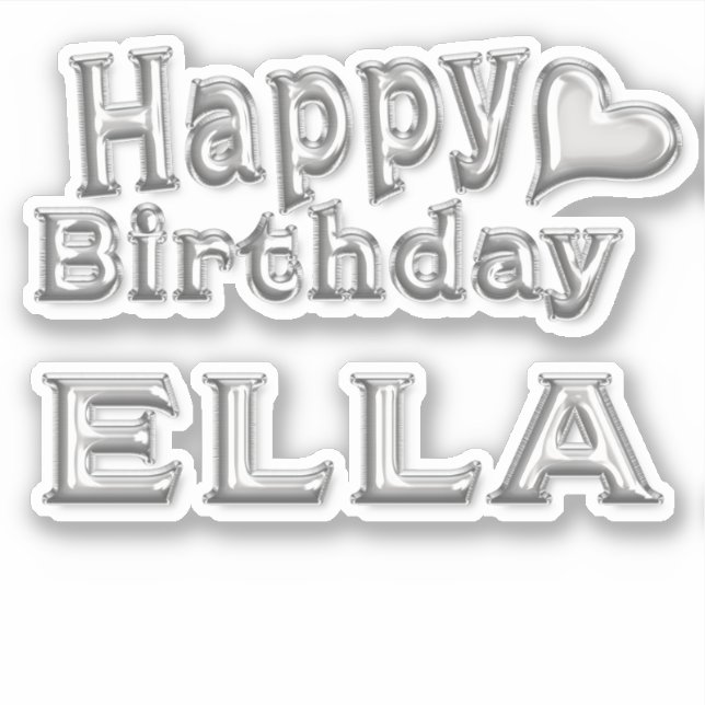 Ella Joyeux Anniversaire autocollant Stickers (Devant)