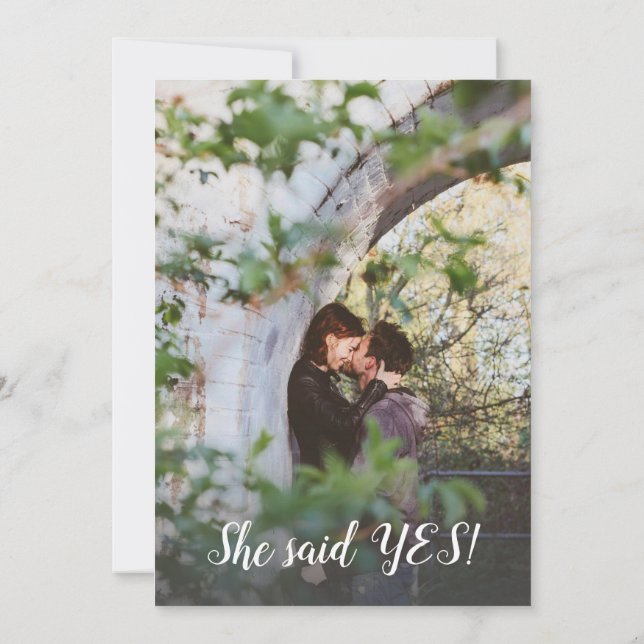 Elle A Dit Oui ENGAGEMENT Invitations DU PARTI | A (Dos)