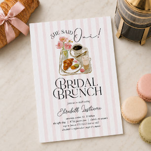 Elle a dit oui Invitation de brunch de mariage par