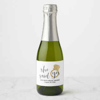 Elle A Dit Oui Mini Étiquette De Bouteille De Vin