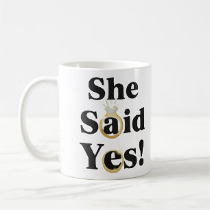 Elle a dit oui ! Mug Bague de Fiançailles Future M
