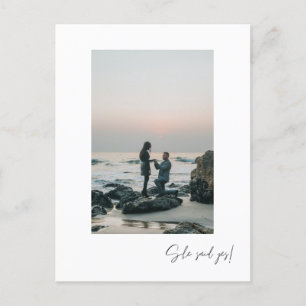 Elle A Dit Oui Photo Engagement Party Carte postal