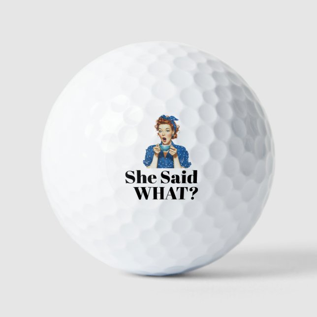 Elle a dit quoi? Balles de golf (Recto)