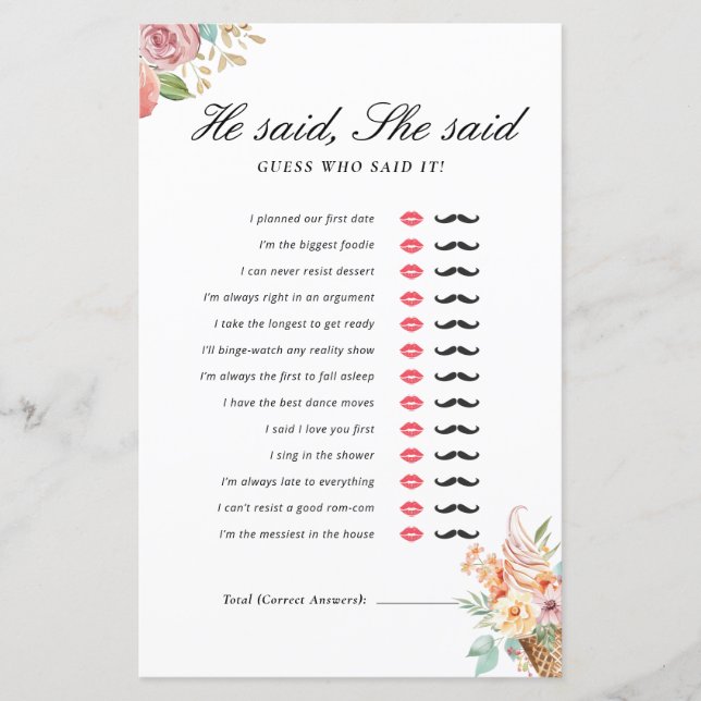 Elle a été rachetée Il a dit qu'elle a dit jeu nup (Devant)