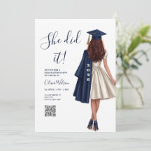 elle a fait des invitations de remise de diplôme,