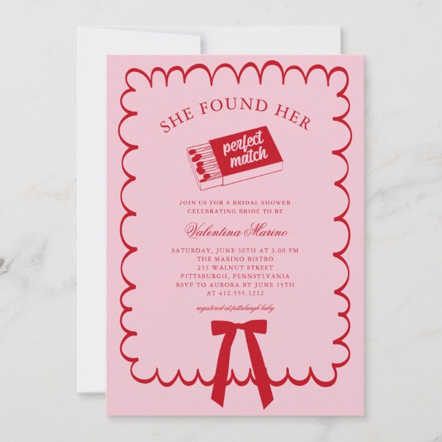 Elle a trouvé son invitation de douche de mariée d (Devant)