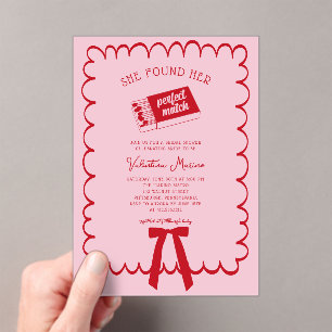 Elle a trouvé son invitation de douche de mariée d