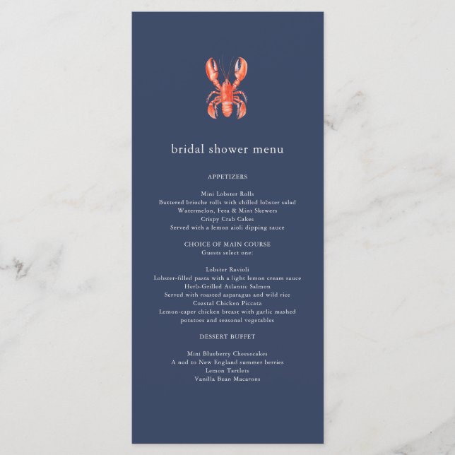 Elle a trouvé son menu de homard côtier Maine Sque (Devant)