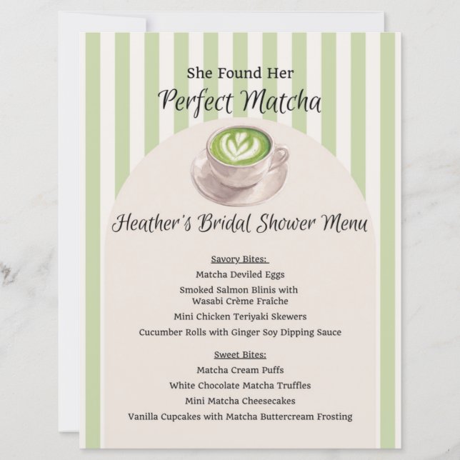 Elle a trouvé son menu Matcha parfait (Devant)