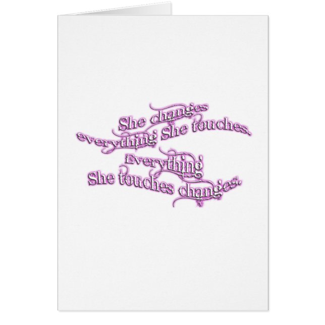 elle change tout qu'elle touche - la lueur pourpre (Devant)