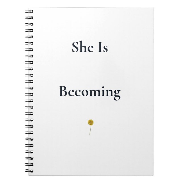 Elle devient cahier floral inspirant (Devant)