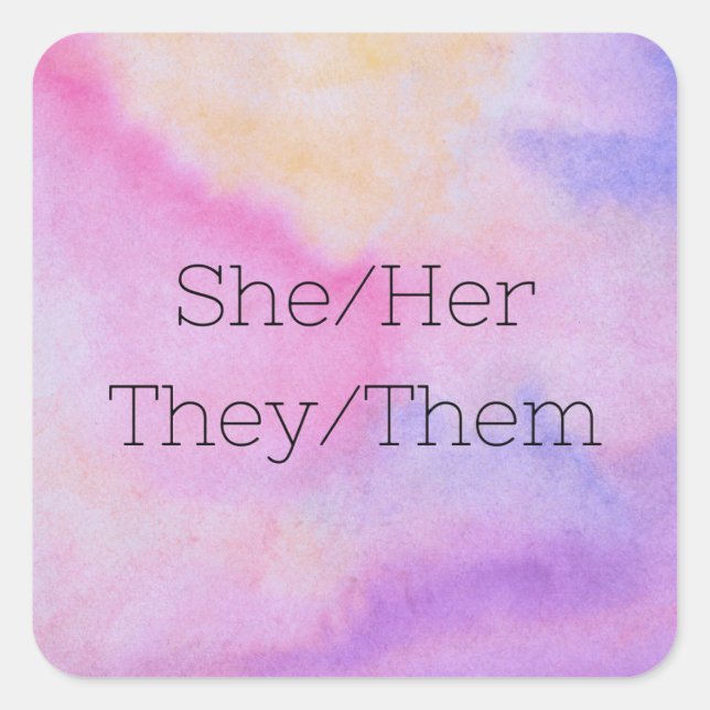 Elle/elle ou ils/eux pronom stickers (Devant)