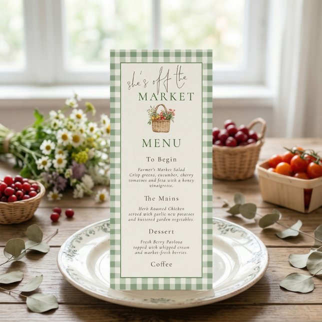 Elle est hors du Marché Carte de Menu de Réception (Créateur téléchargé)
