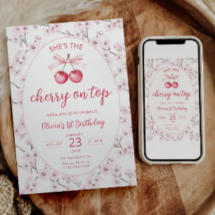 Elle est la cerise sur le gâteau Invitation pour u
