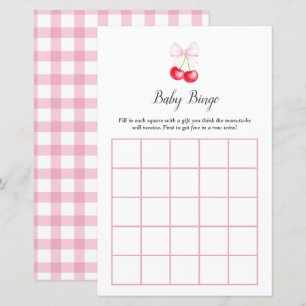Elle est la Cherry On Top Baby shower Bingo Jeu
