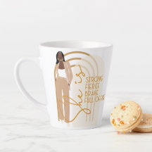 Elle Est La Fierce Latte Mug