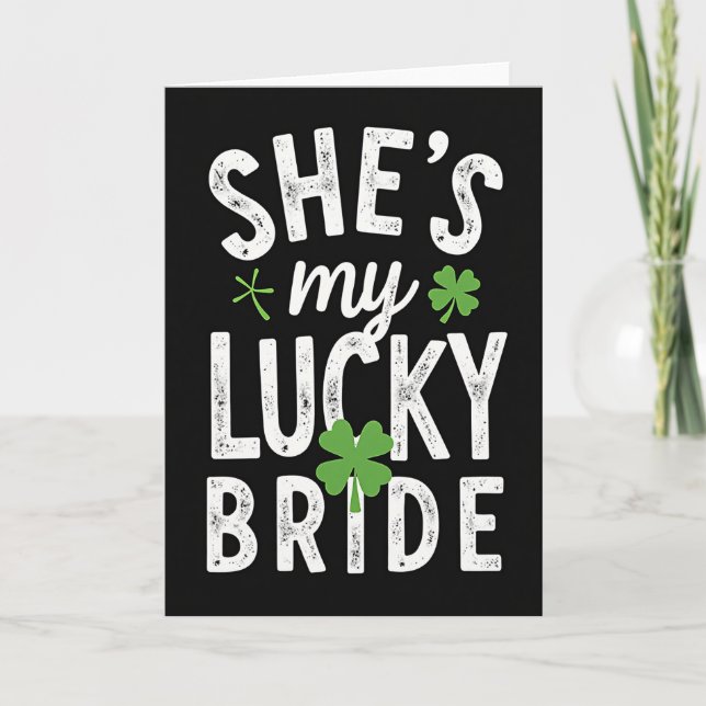 Elle est ma chanceuse mariée Carte Saint-Patrick (Devant)