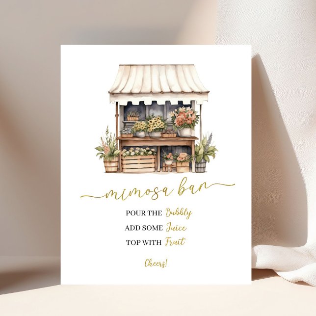 Elle est partie pour le marché Affiche Mimosa (Créateur téléchargé)