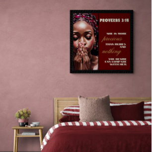 Elle est plus précieuse que les rubis Affiche bril