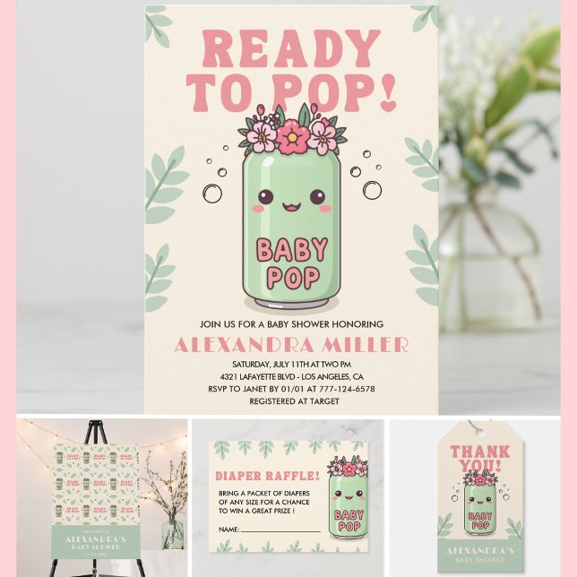 Elle est prête à éclore Invitation Baby Shower Boh (Créateur téléchargé)