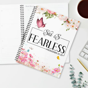 Elle est Proverbes sans peur 31:25 Floral Butterfl