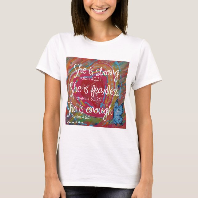 Elle est T-shirt fort d'écriture sainte (Devant)