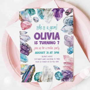 Elle est une Invitation d'anniversaire Gem, Geolog