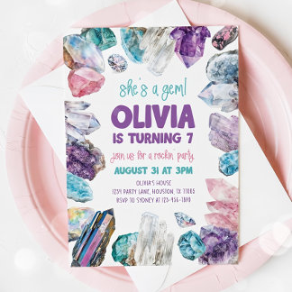 Elle est une Invitation d'anniversaire Gem, Geolog