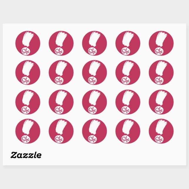 Elle Exclamation Stickers Design Blanc (Feuille)